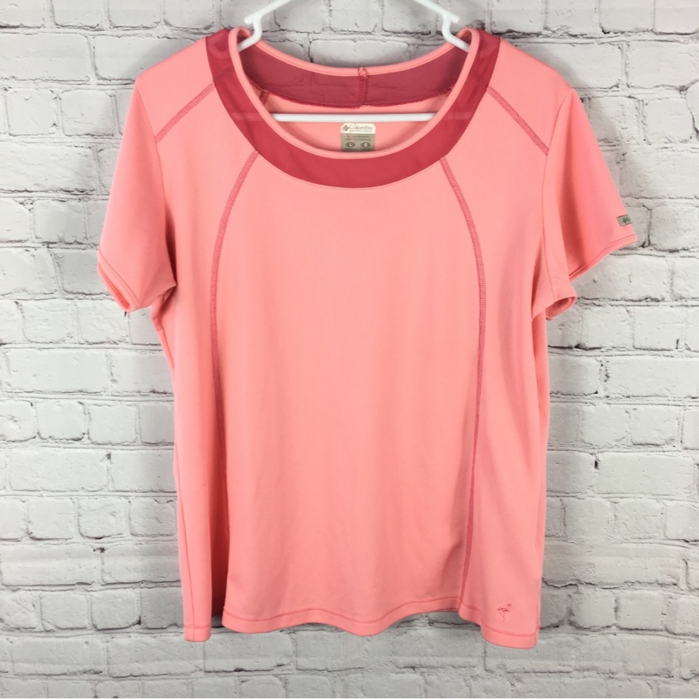Columbia peach short sleeve athletic T-shirt medium